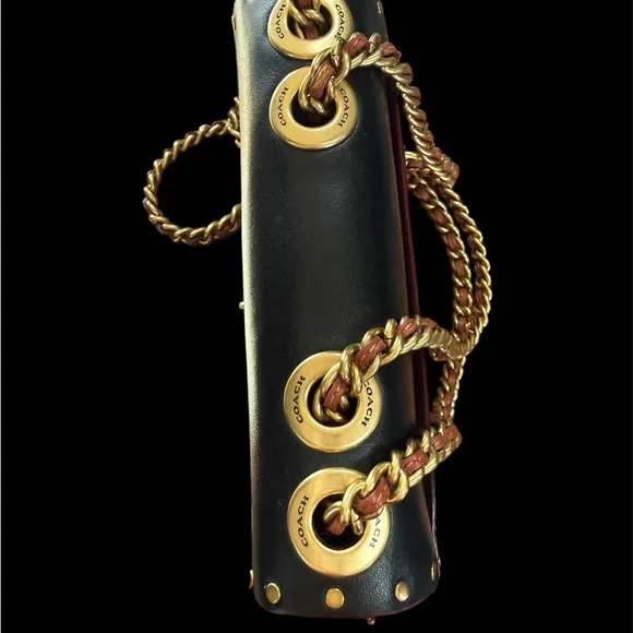 Coach Studded Signature Canvas Chain Crossbody Bag - Picture 7 of 11